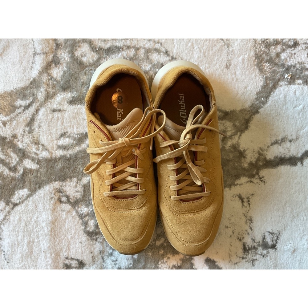 OluKai Sneakers Suede Tan Lace Up Casual Comfort Mens Size 8